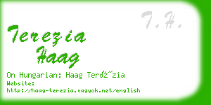 terezia haag business card